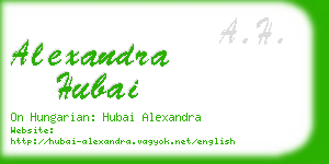 alexandra hubai business card